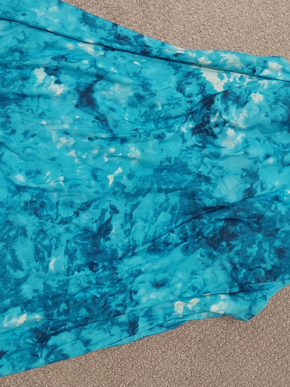 Lands' End Blue Tie-Dye Active Dress